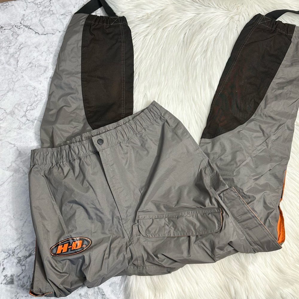 Harley Davidson Vintage 00's 2000's Y2K Reflective Windbreaker Pants Sma…